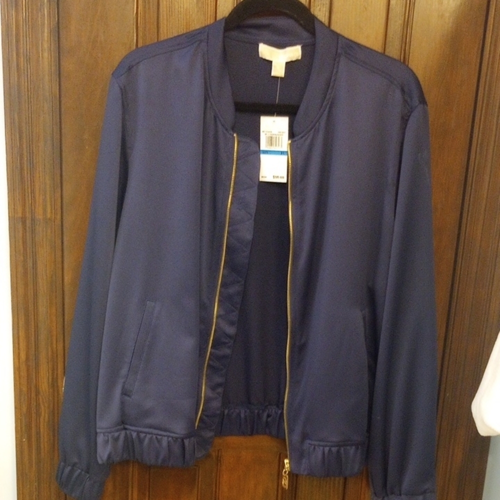 Michael Kors Navy Bomber Jacket